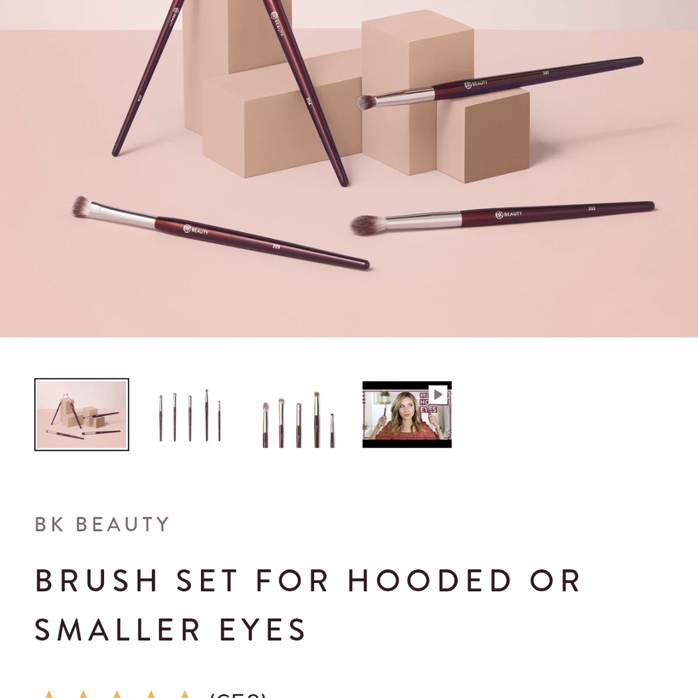 BK Beauty Eye Brush Set - Burgundy